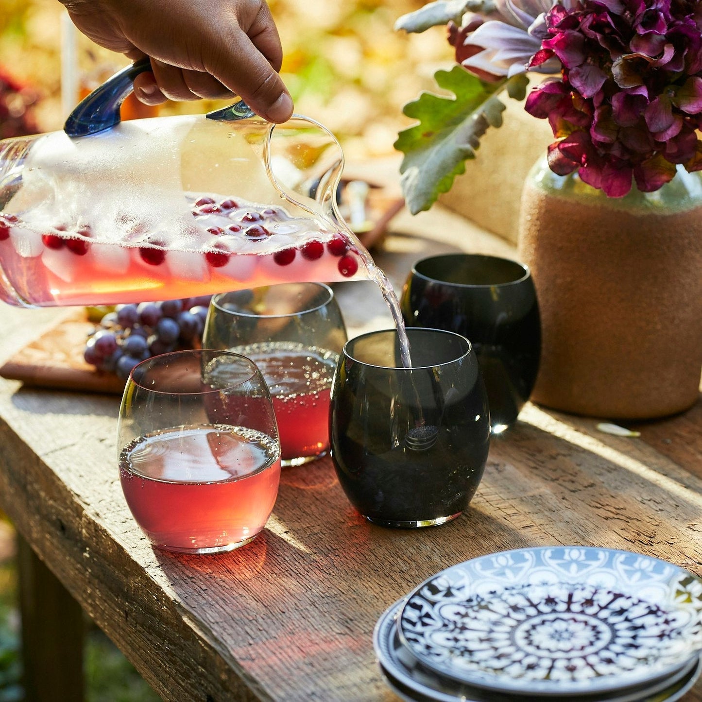 Les Nuages Blue Handle Small Pitcher