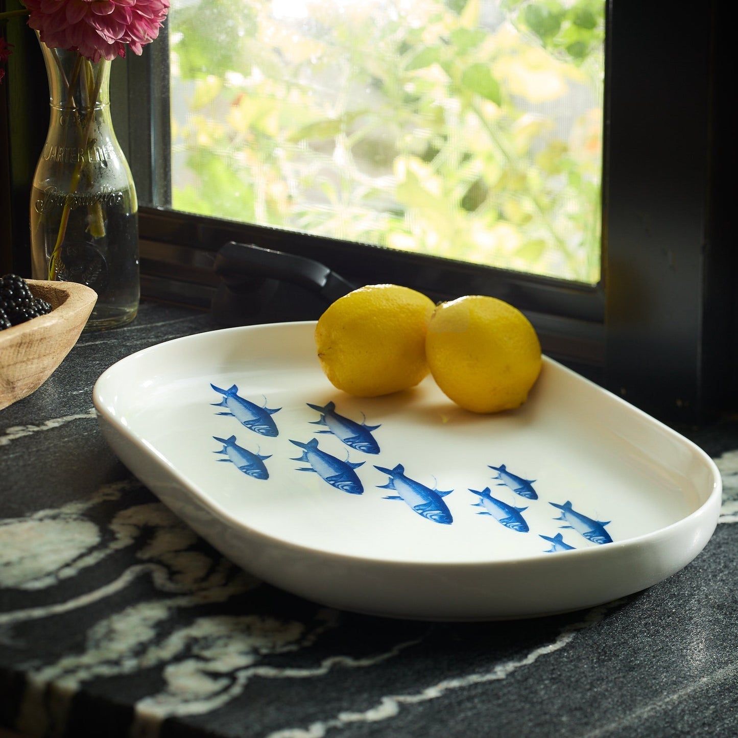 School Of Fish Large Coupe Oval Platter