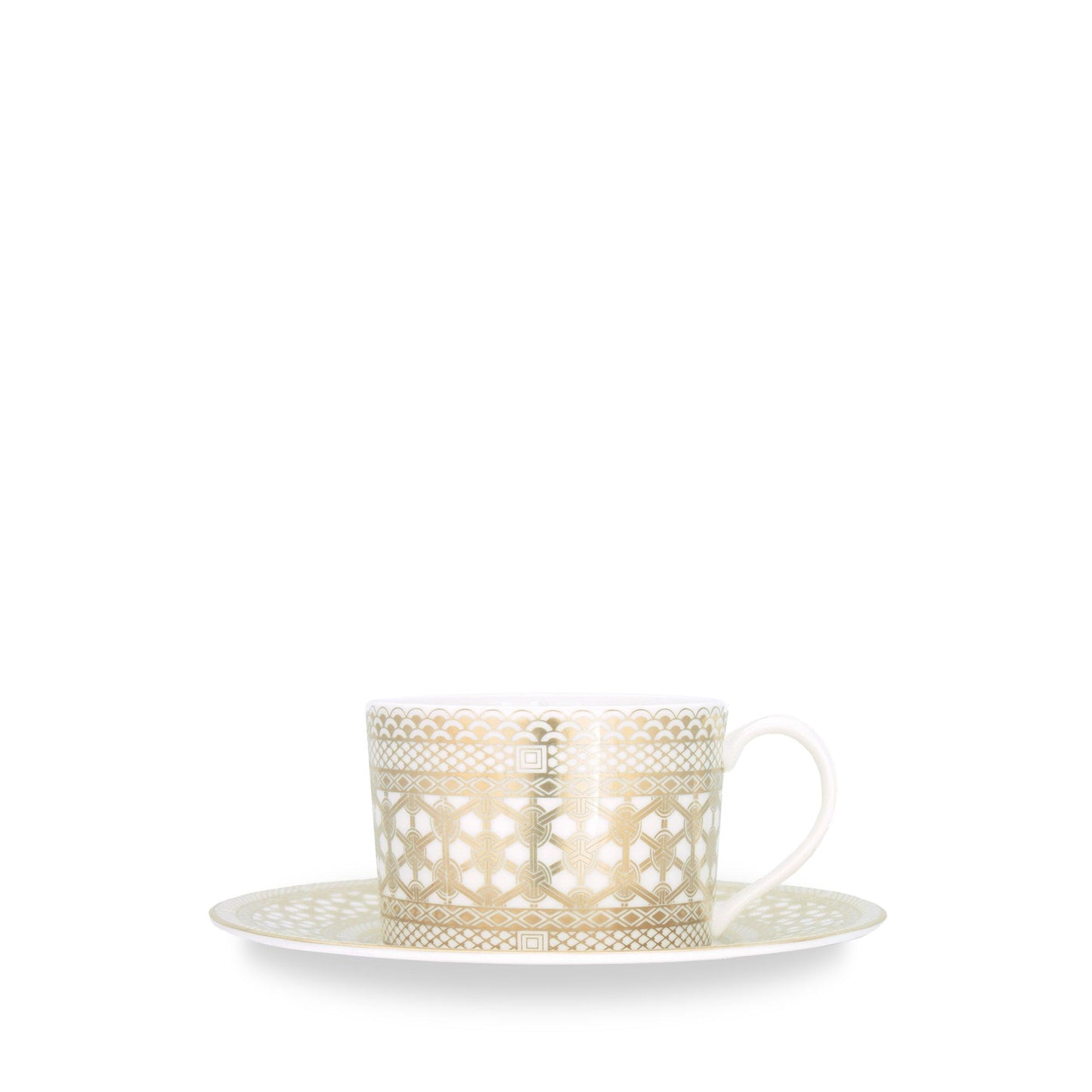 Hawthorne Gilt Cup & Saucer Set Of 4