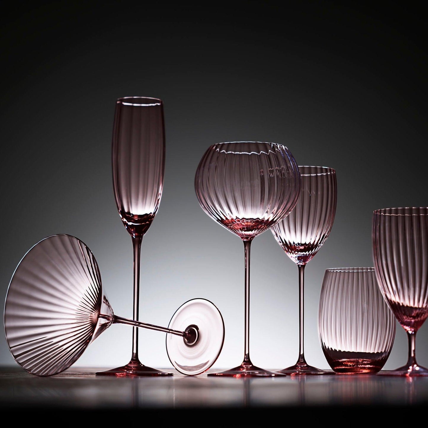 Quinn Rose White Wine Glasses