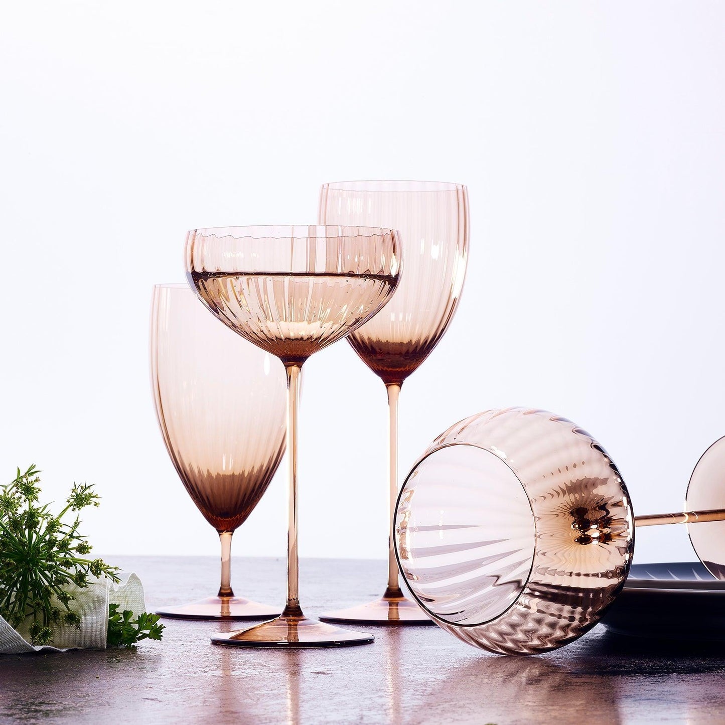 Quinn Amber White Wine Glasses