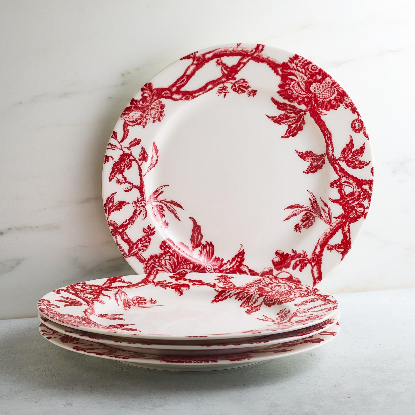  Arcadia Crimson Rimmed Dinner Plate