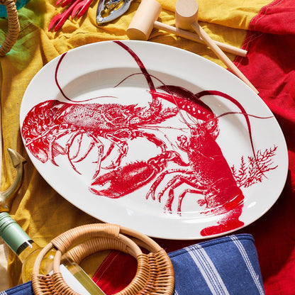  Lobster Oval Rimmed Platter