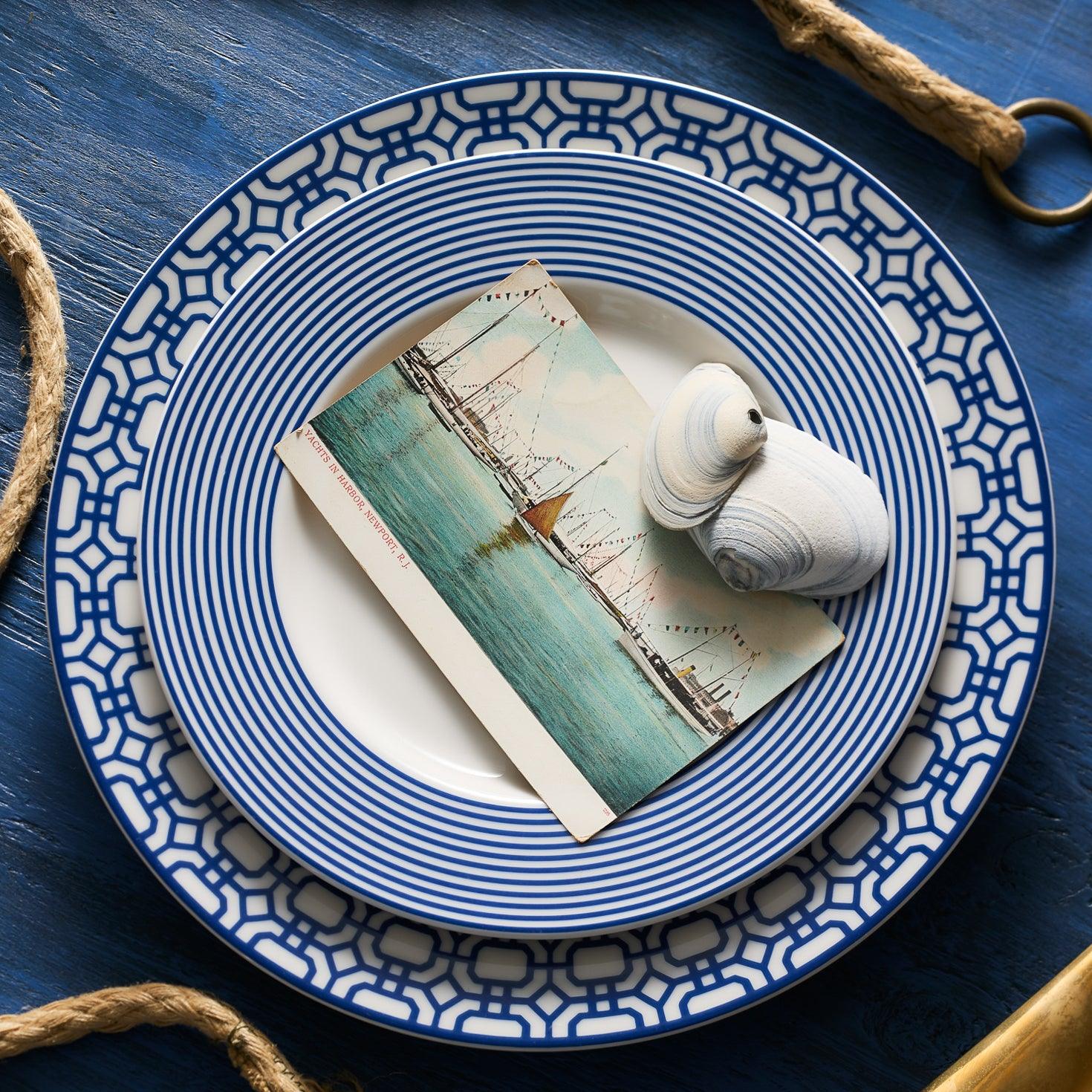  Newport Stripe Rimmed Salad Plate