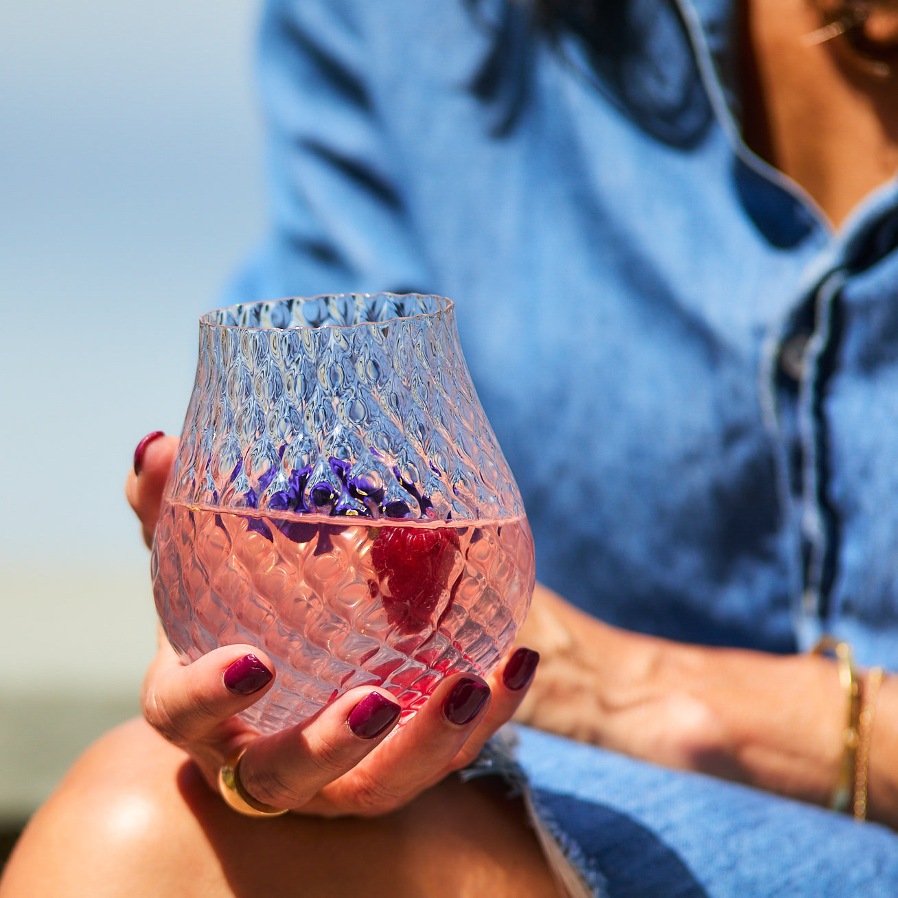  Phoebe Clear Stemless Wine Glasses