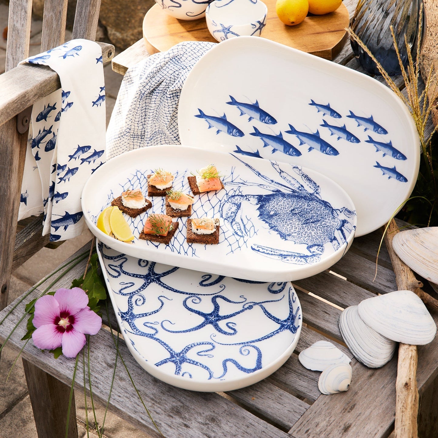  Starfish Large Coupe Oval Platter