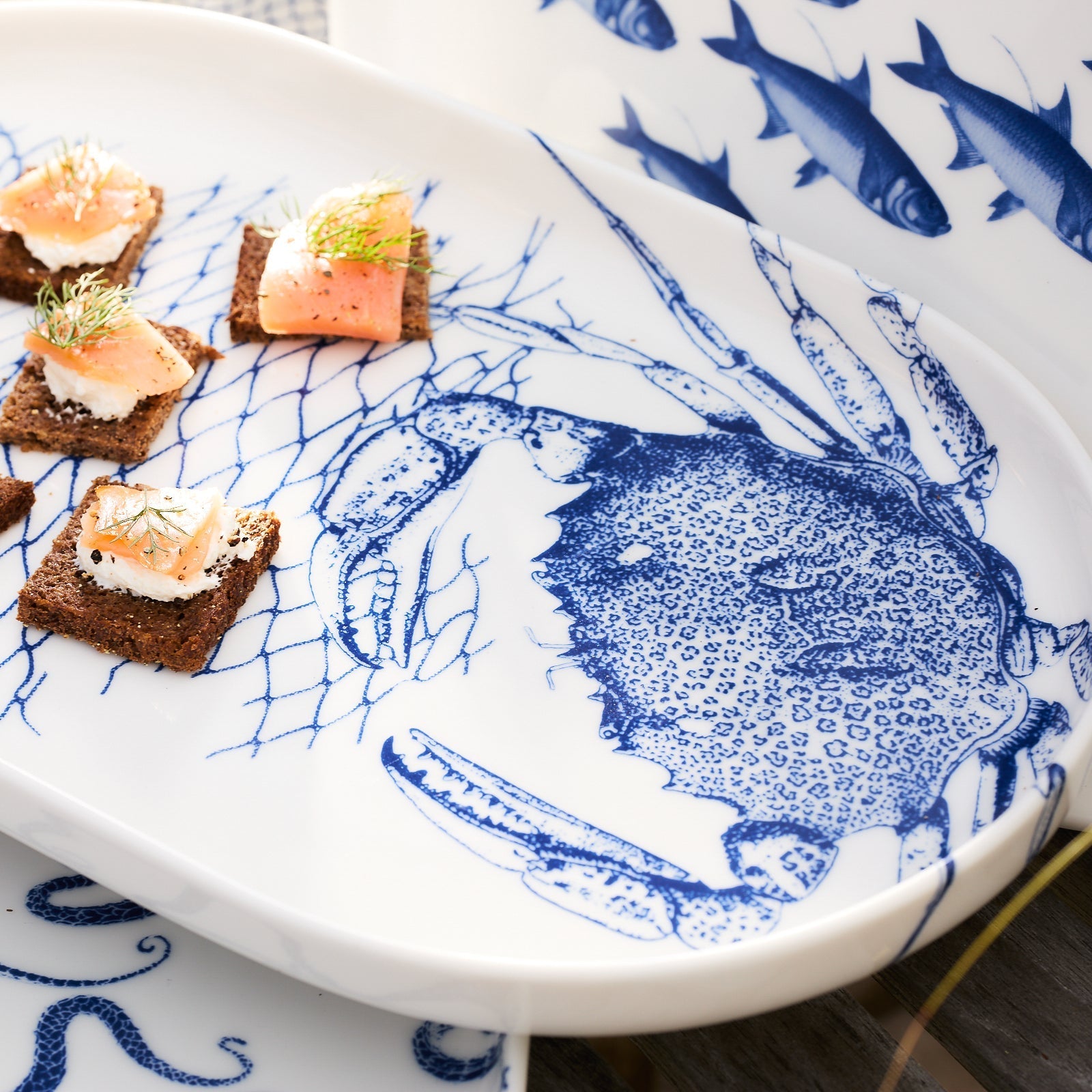  Crab Large Coupe Oval Platter