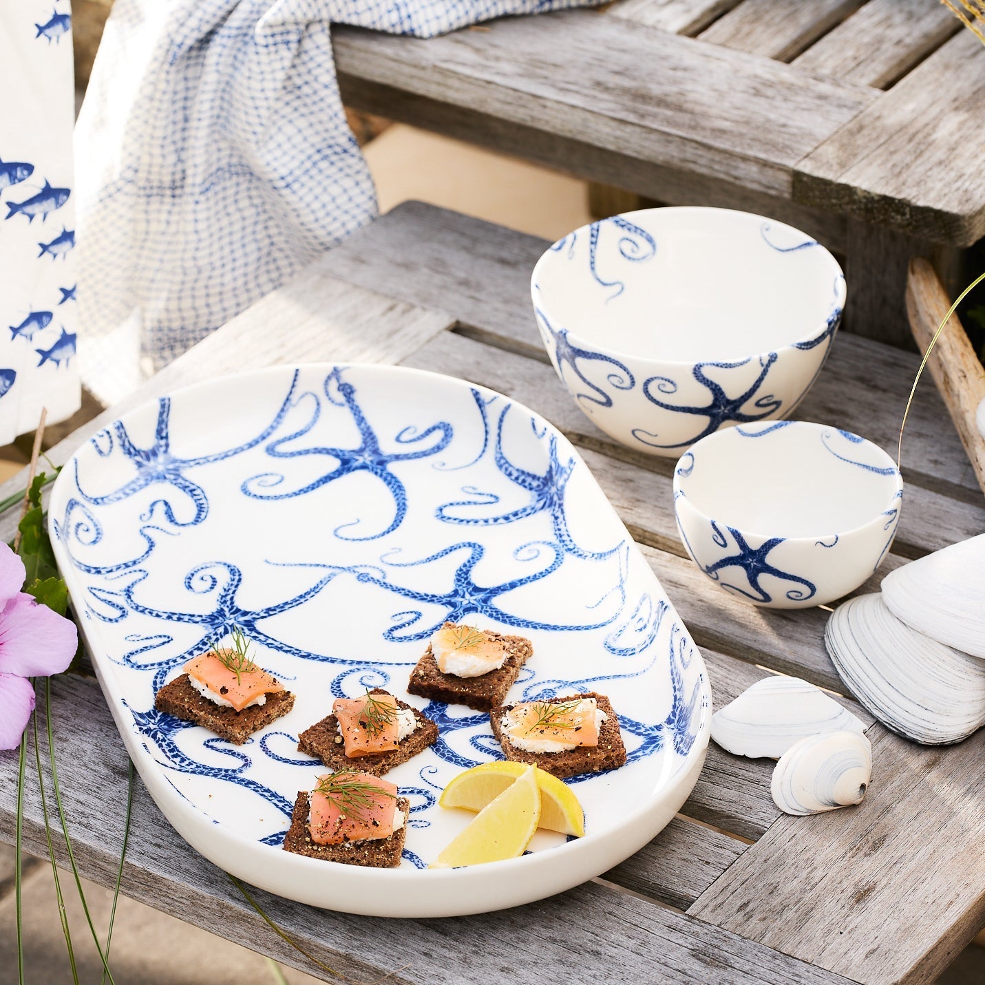  Starfish Large Coupe Oval Platter