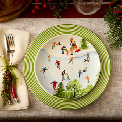  Caskata X Felix Doolittle Winter Wonderland Plates, Set Of 4