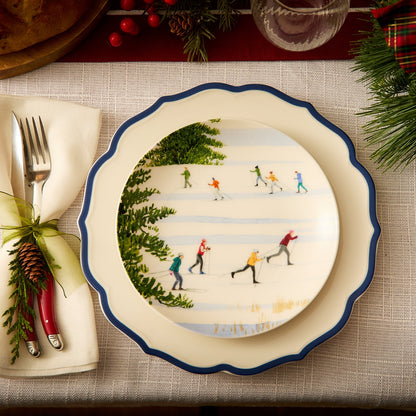  Stella Scalloped Blue Dinner Plate