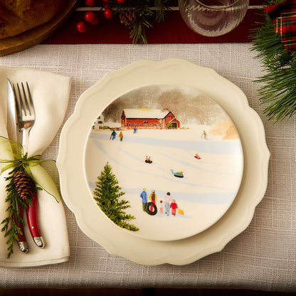  Caskata X Felix Doolittle Winter Wonderland Plates, Set Of 4
