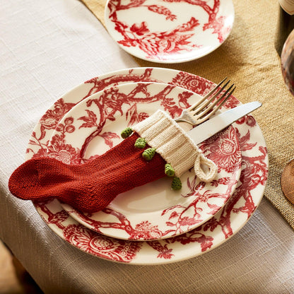  Arcadia Crimson Rimmed Dinner Plate