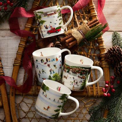  Caskata X Felix Doolittle Winter Wonderland Mugs, Set Of 4