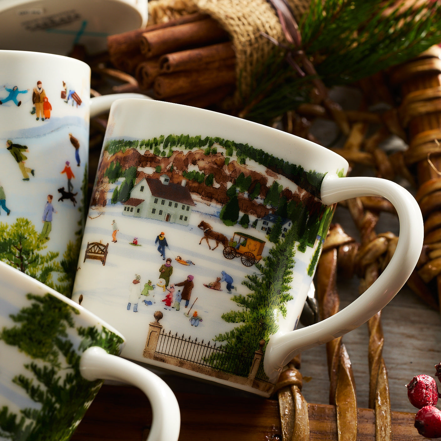  Caskata X Felix Doolittle Winter Wonderland Mugs, Set Of 4