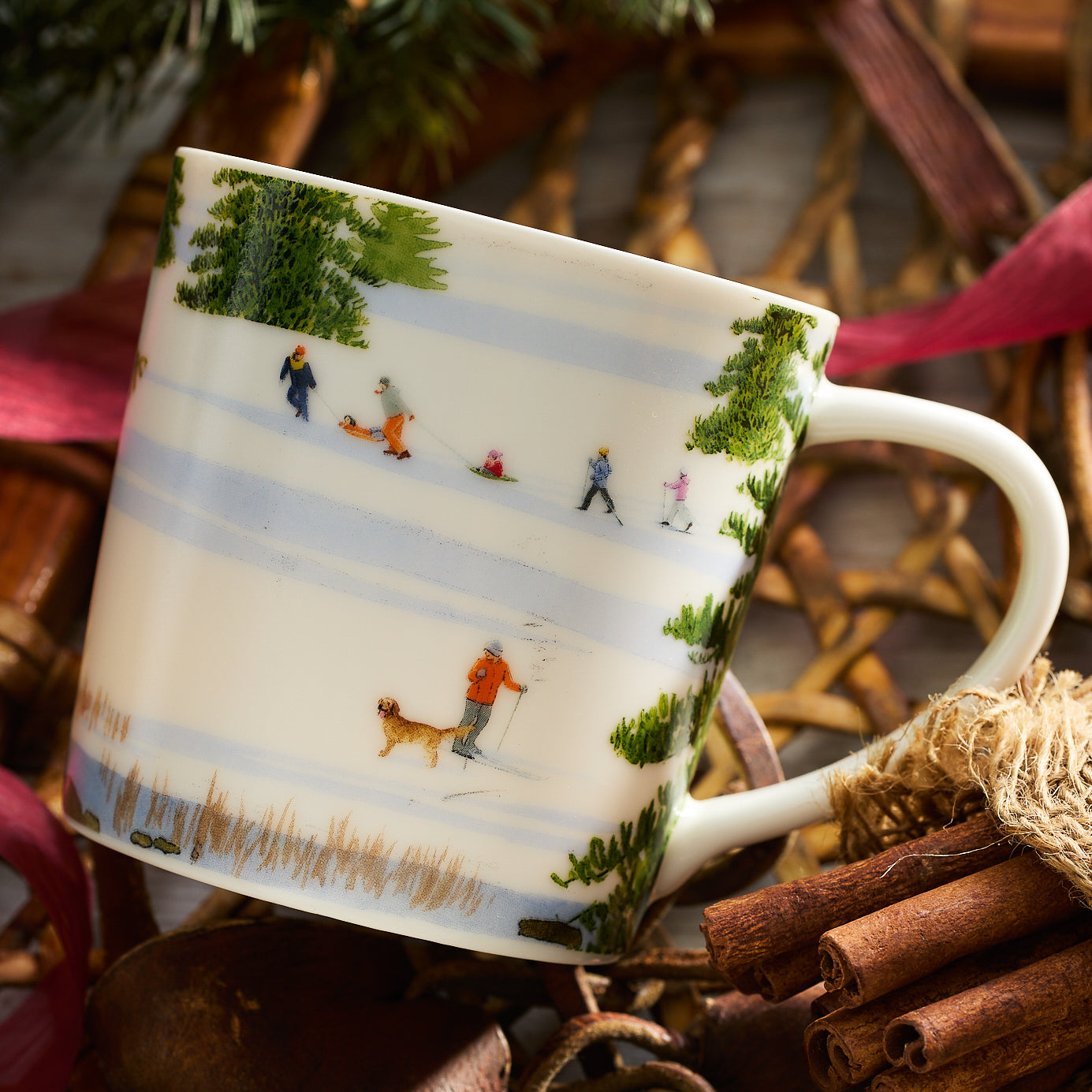  Caskata X Felix Doolittle Winter Wonderland Mugs, Set Of 4