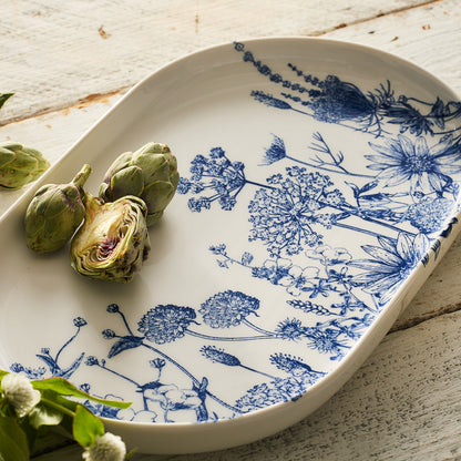 Summer Blues Large Coupe Oval Platter