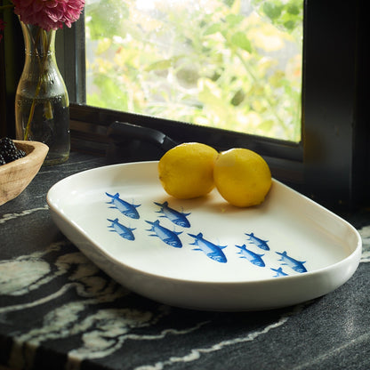  School Of Fish Large Coupe Oval Platter