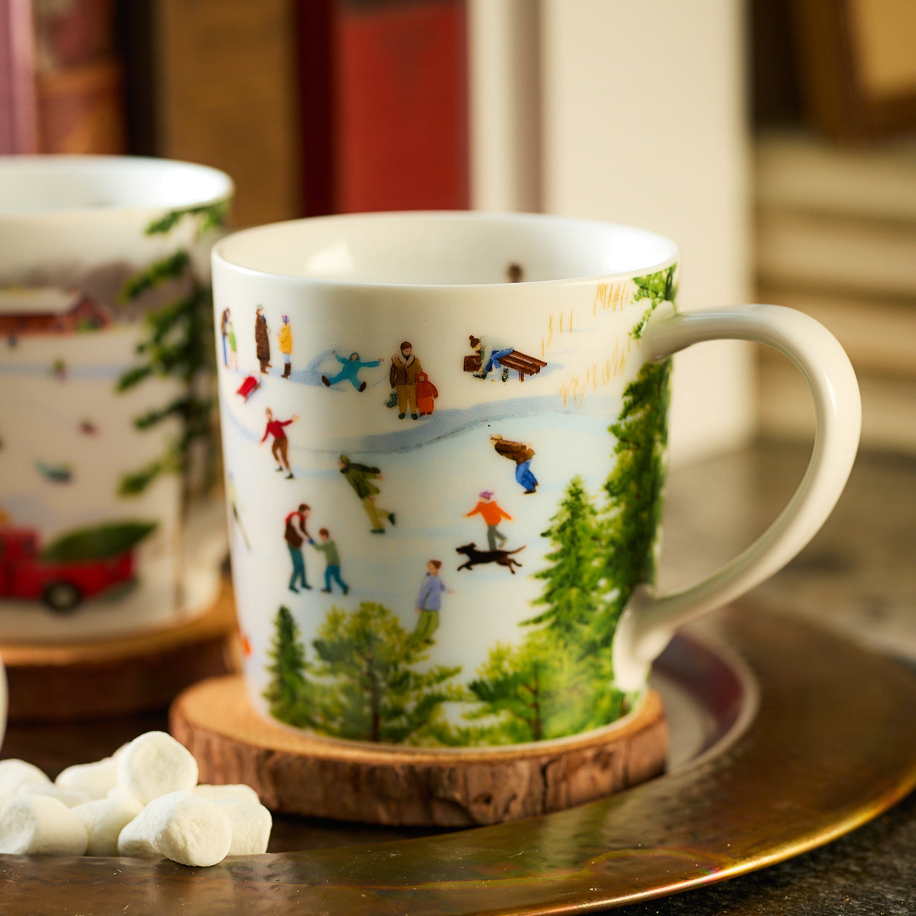  Caskata X Felix Doolittle Winter Wonderland Mugs, Set Of 4