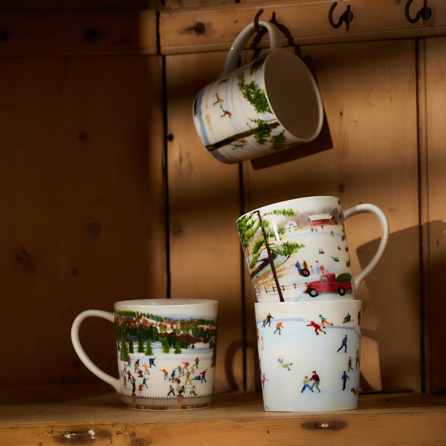  Caskata X Felix Doolittle Winter Wonderland Mugs, Set Of 4