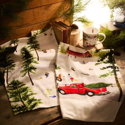  Caskata X Felix Doolittle Winter Wonderland Kitchen Towels, Set Of 2