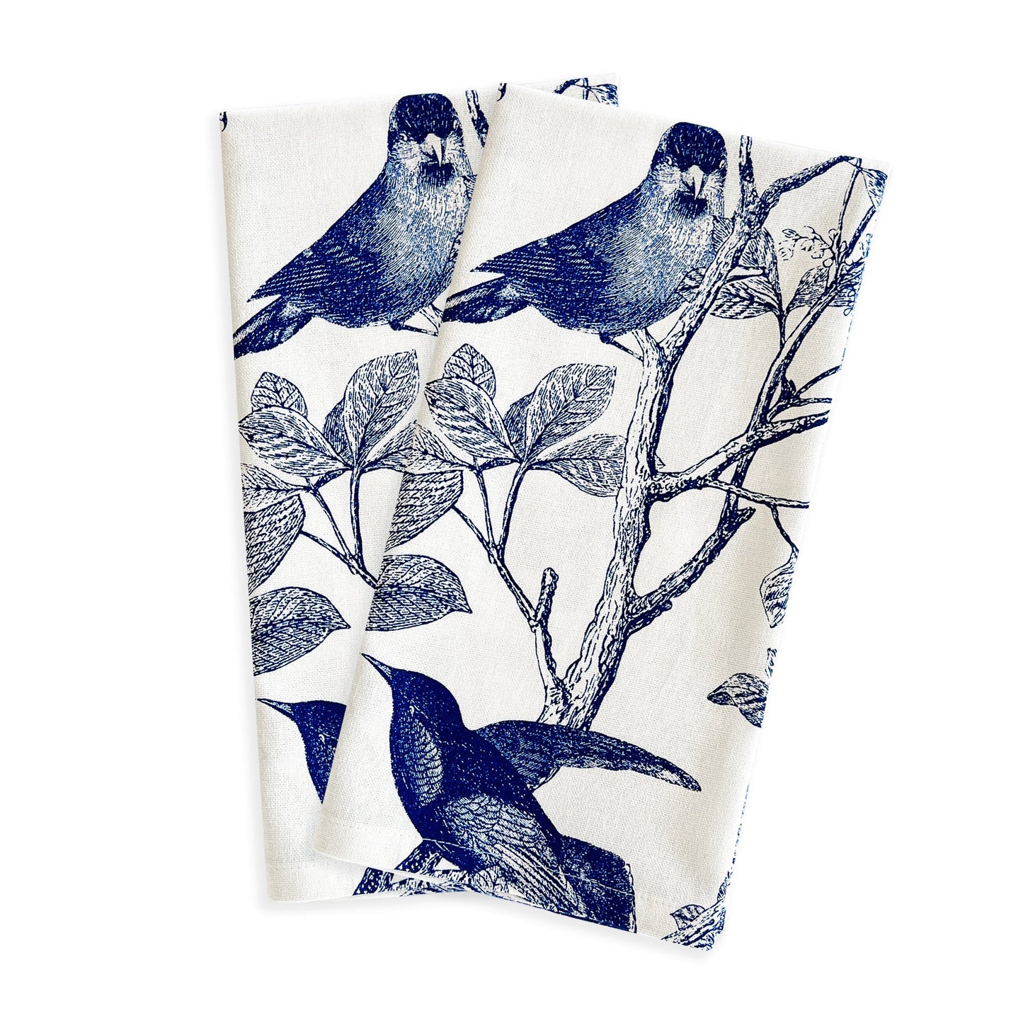  Arbor Birds Blue Kitchen Towels, Set Of 2