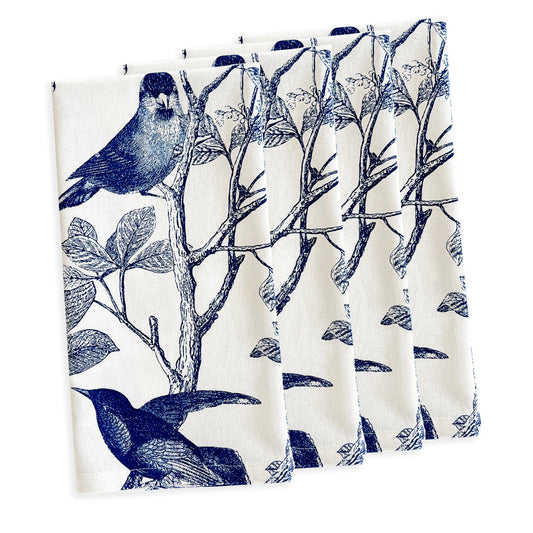  Arbor Birds Blue Dinner Napkins