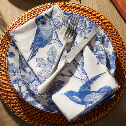  Arbor Birds Blue Dinner Napkins