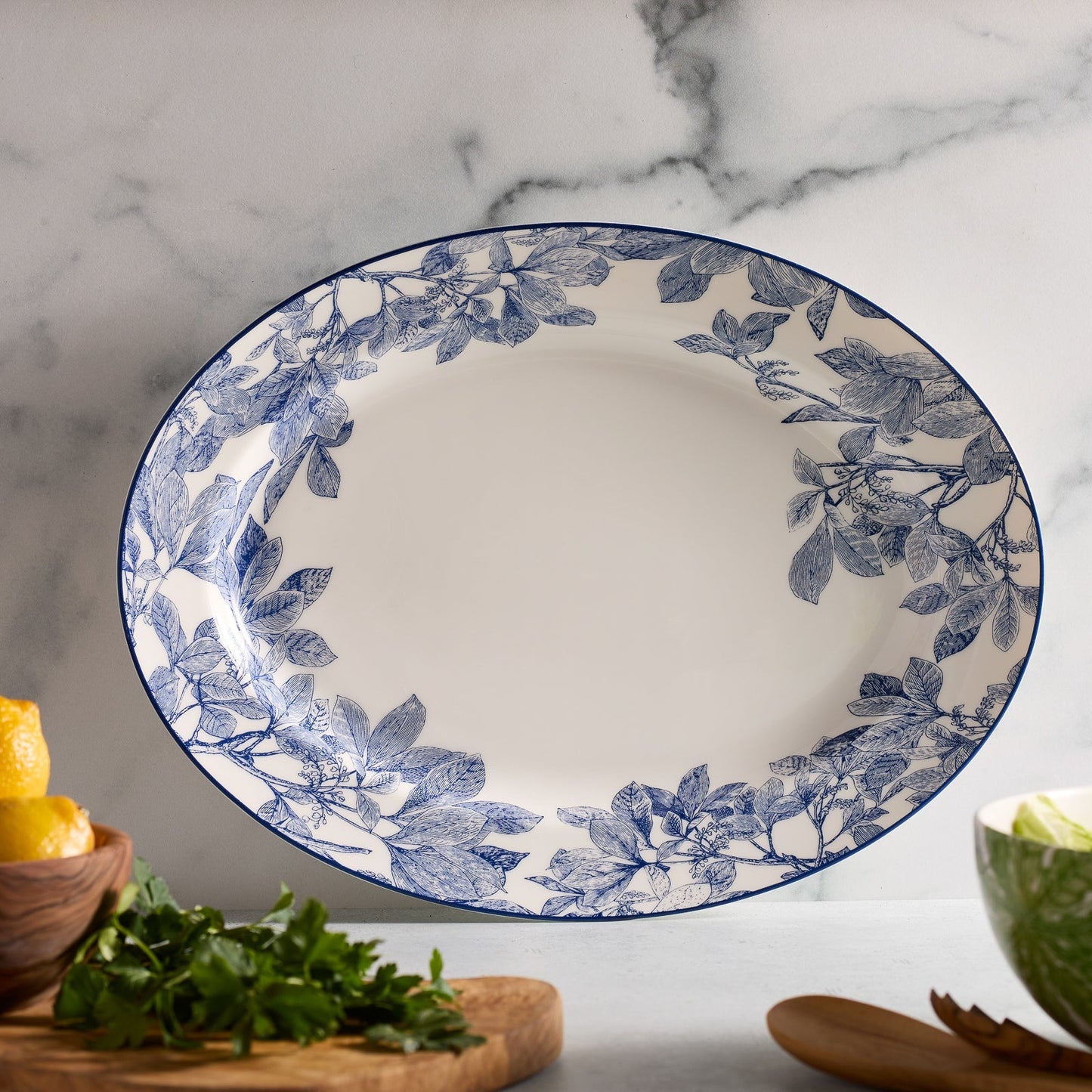  Arbor Oval Rimmed Platter