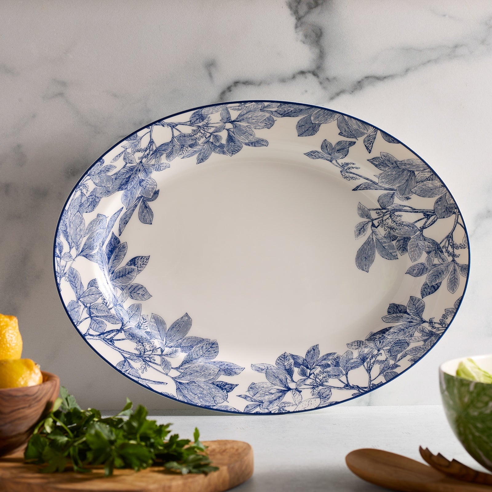  Arbor Oval Rimmed Platter