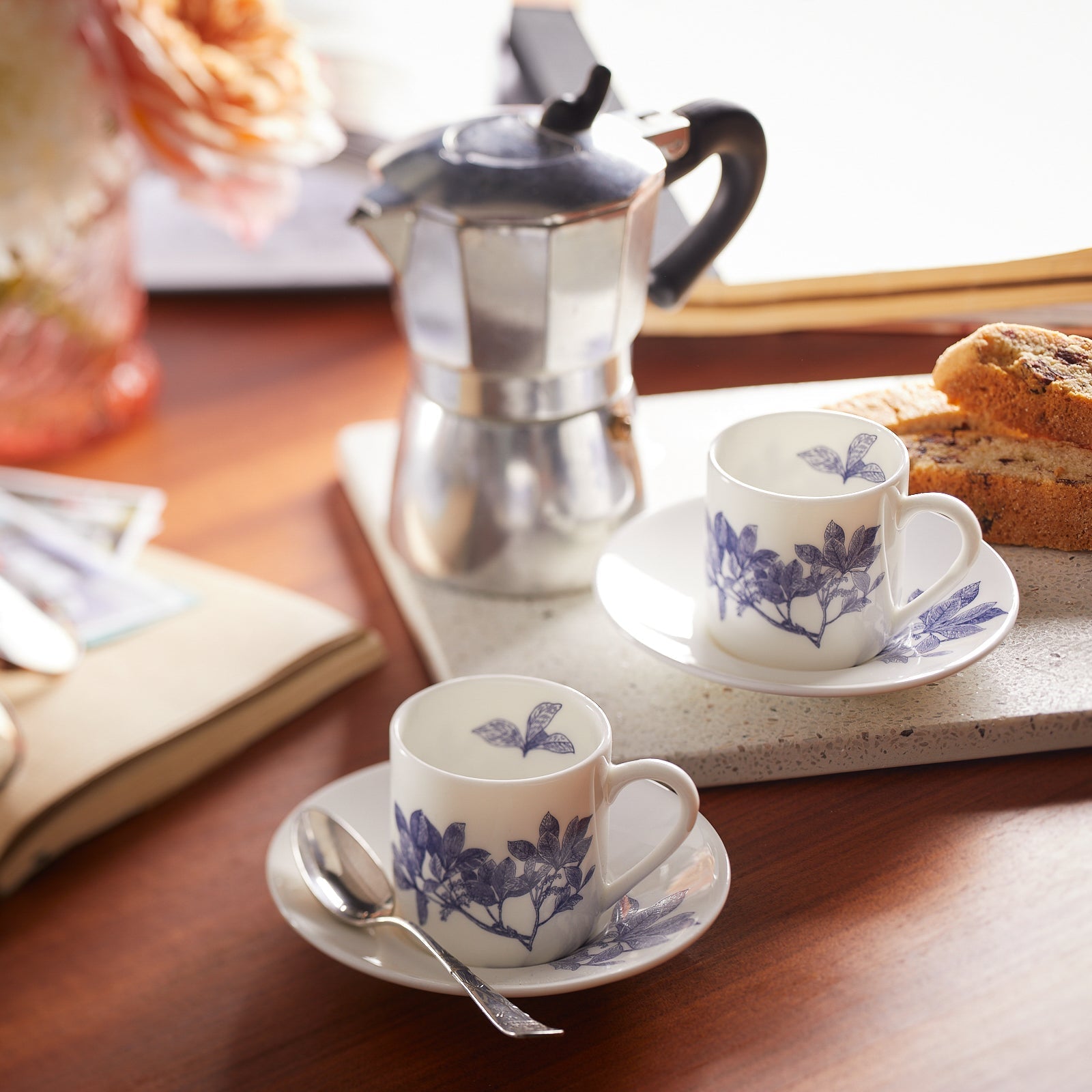 Arbor Espresso Cups & Saucers, Set Of 2