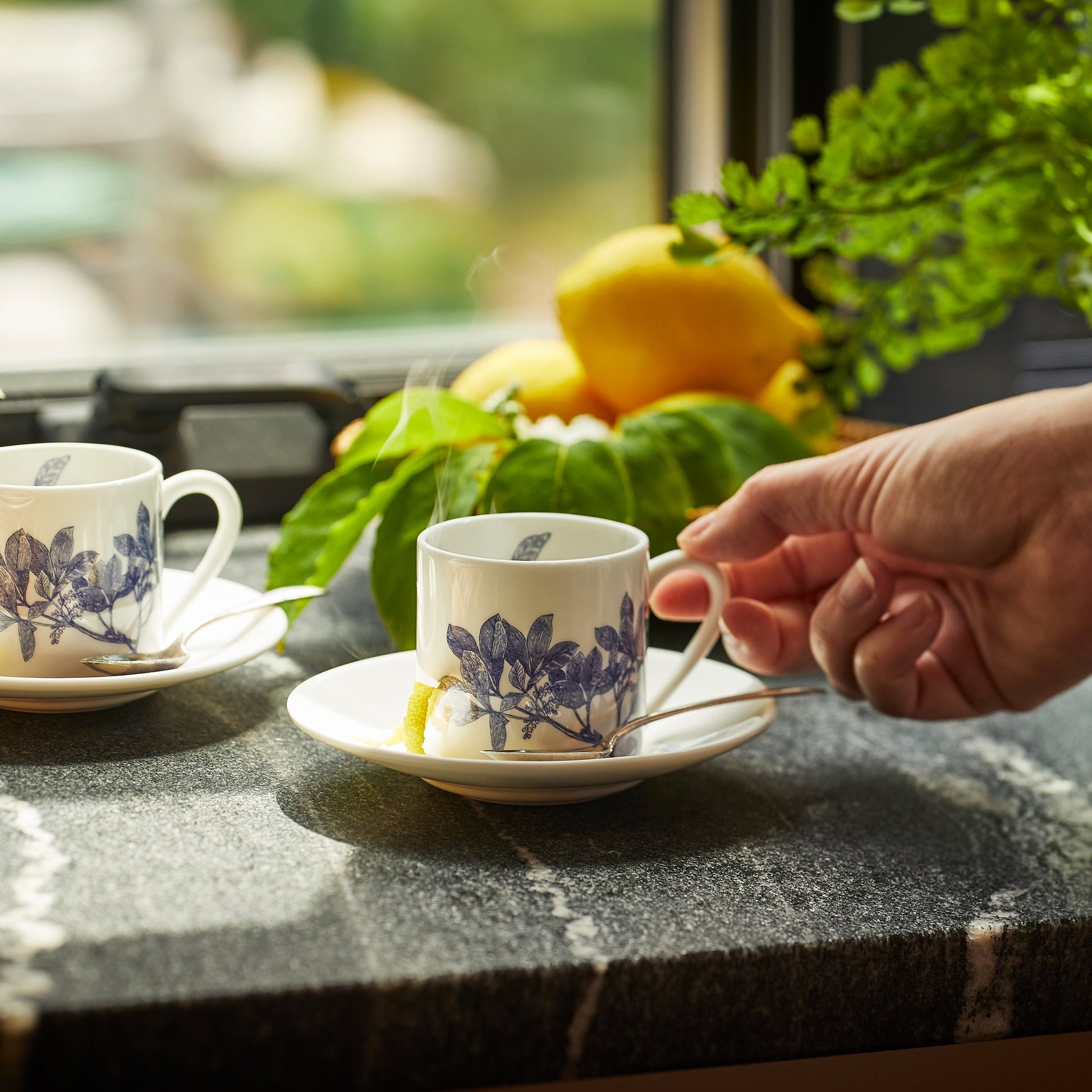  Arbor Espresso Cups & Saucers, Set Of 2