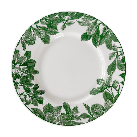  Arbor Green Rimmed Dinner Plate