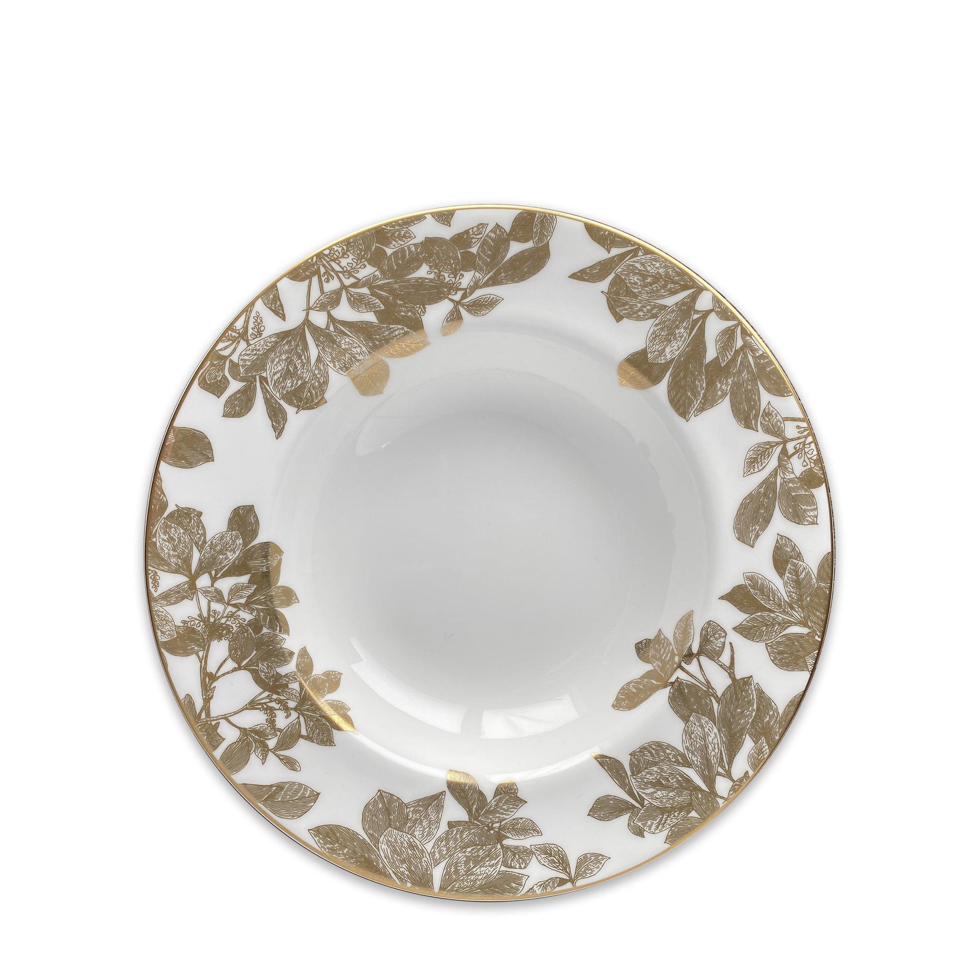  Arbor Gold Rimmed Soup Bowl