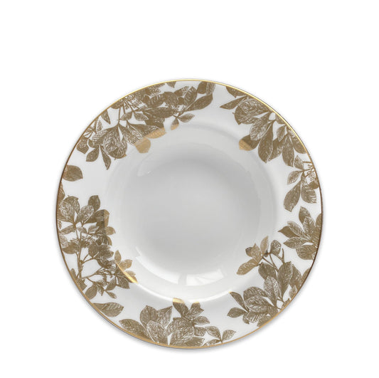  Arbor Gold Rimmed Soup Bowl