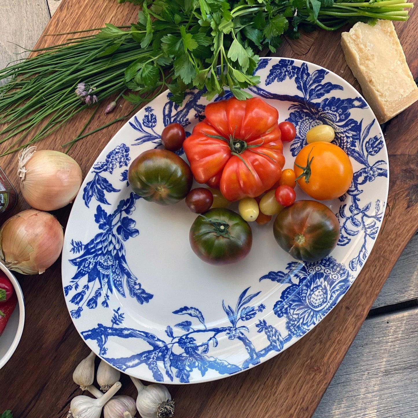  Arcadia Oval Rimmed Platter
