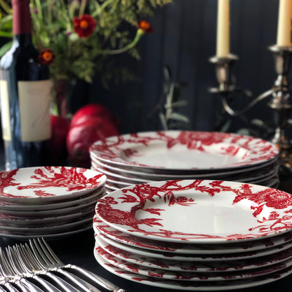  Arcadia Crimson Rimmed Salad Plate