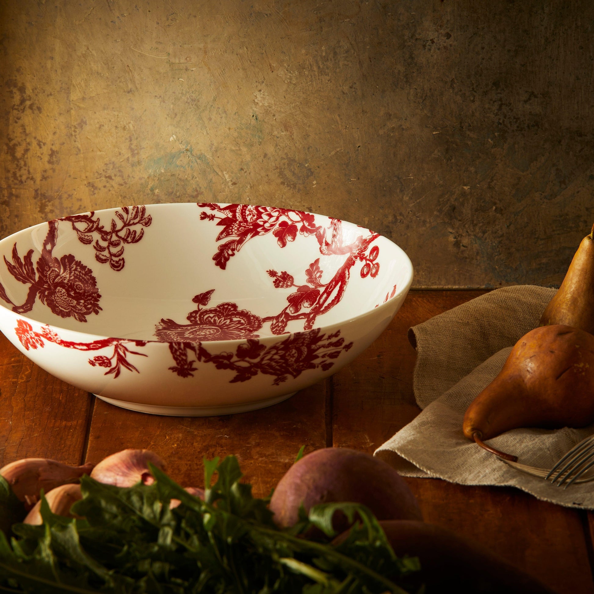  Arcadia Crimson Wide Serving Bowl