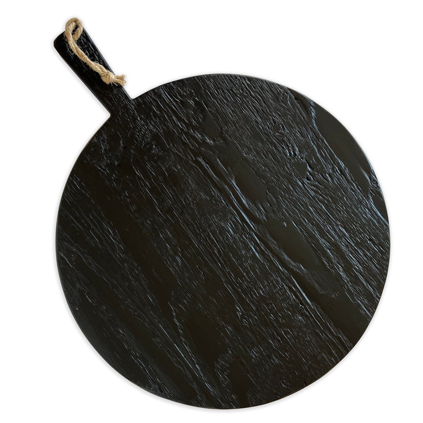  Black & Natural Round Charcuterie Big Board