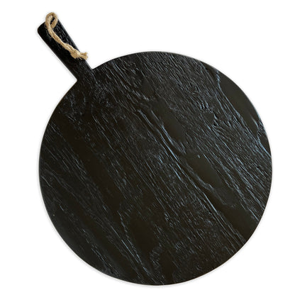  Black & Natural Round Charcuterie Big Board