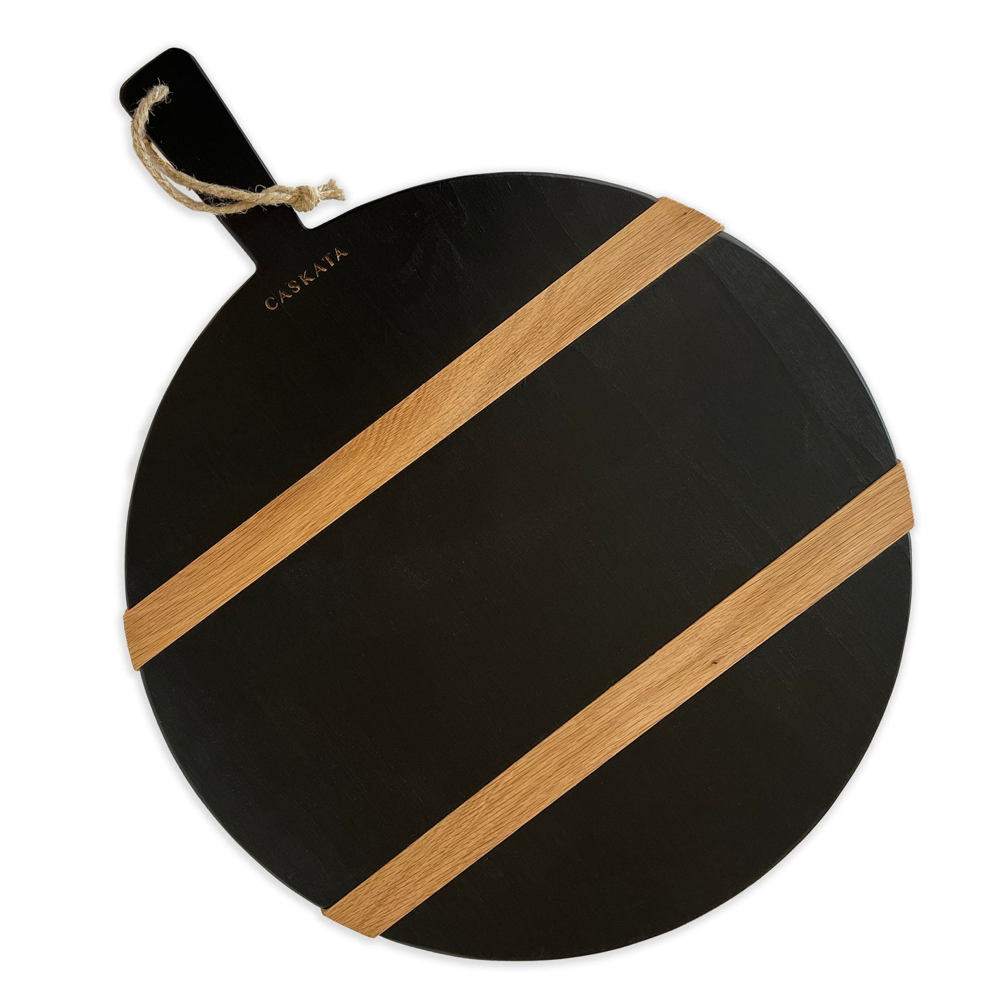  Black & Natural Round Charcuterie Big Board
