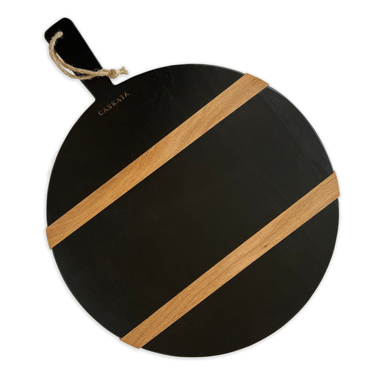  Black & Natural Round Charcuterie Big Board