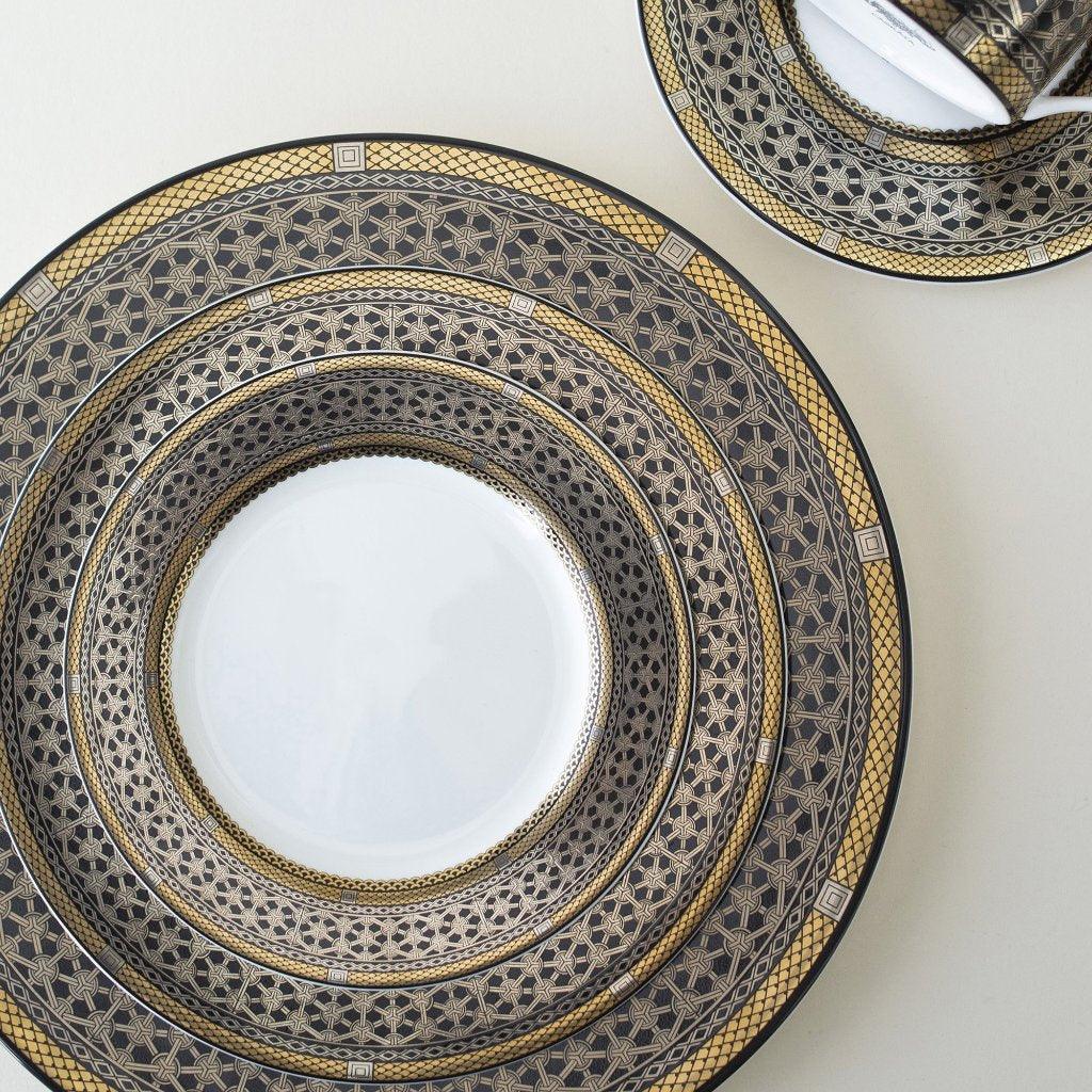  Hawthorne Onyx Gold & Platinum Salad Plate
