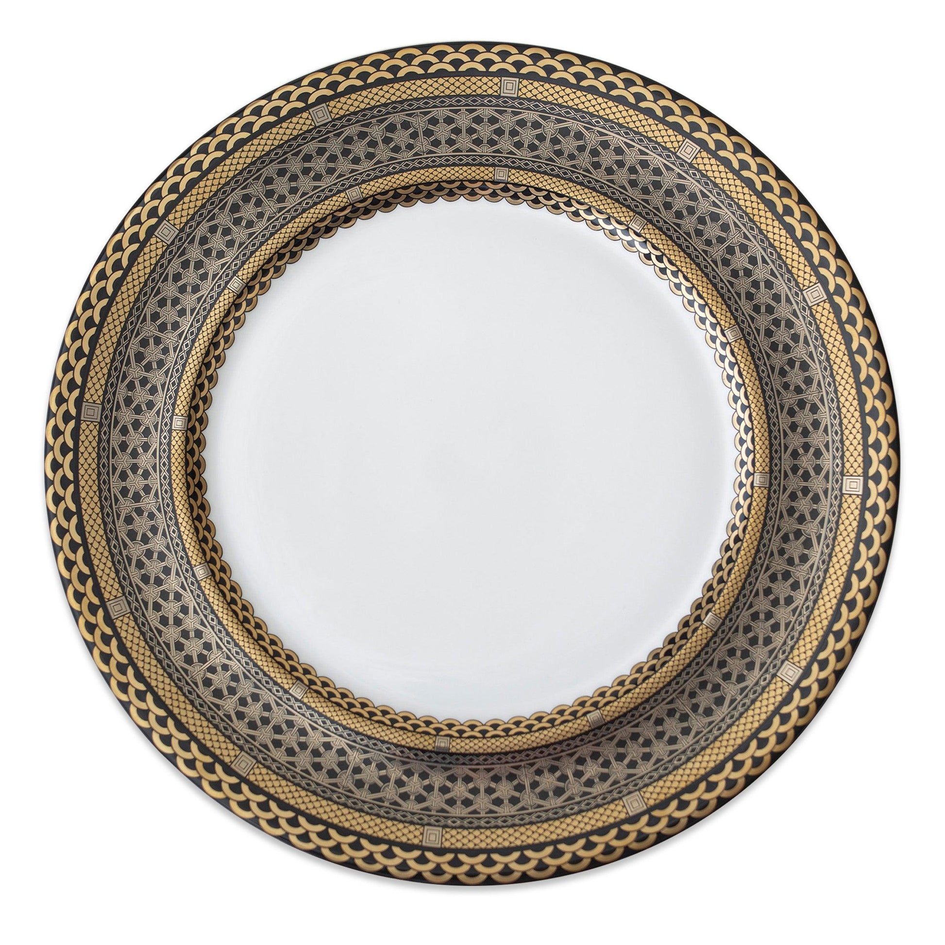  Hawthorne Onyx Gold & Platinum Charger Plate