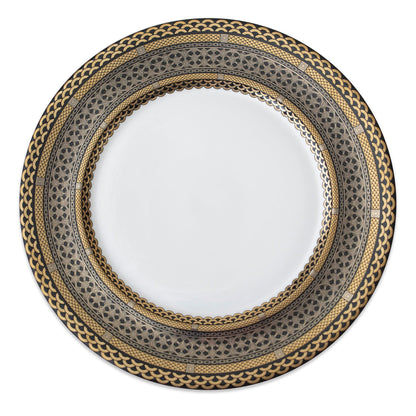  Hawthorne Onyx Gold & Platinum Charger Plate