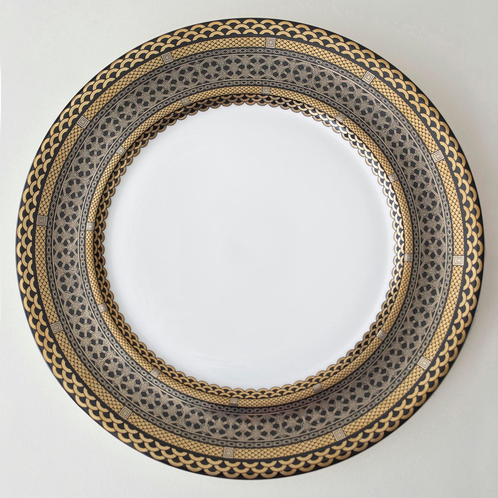  Hawthorne Onyx Gold & Platinum Charger Plate