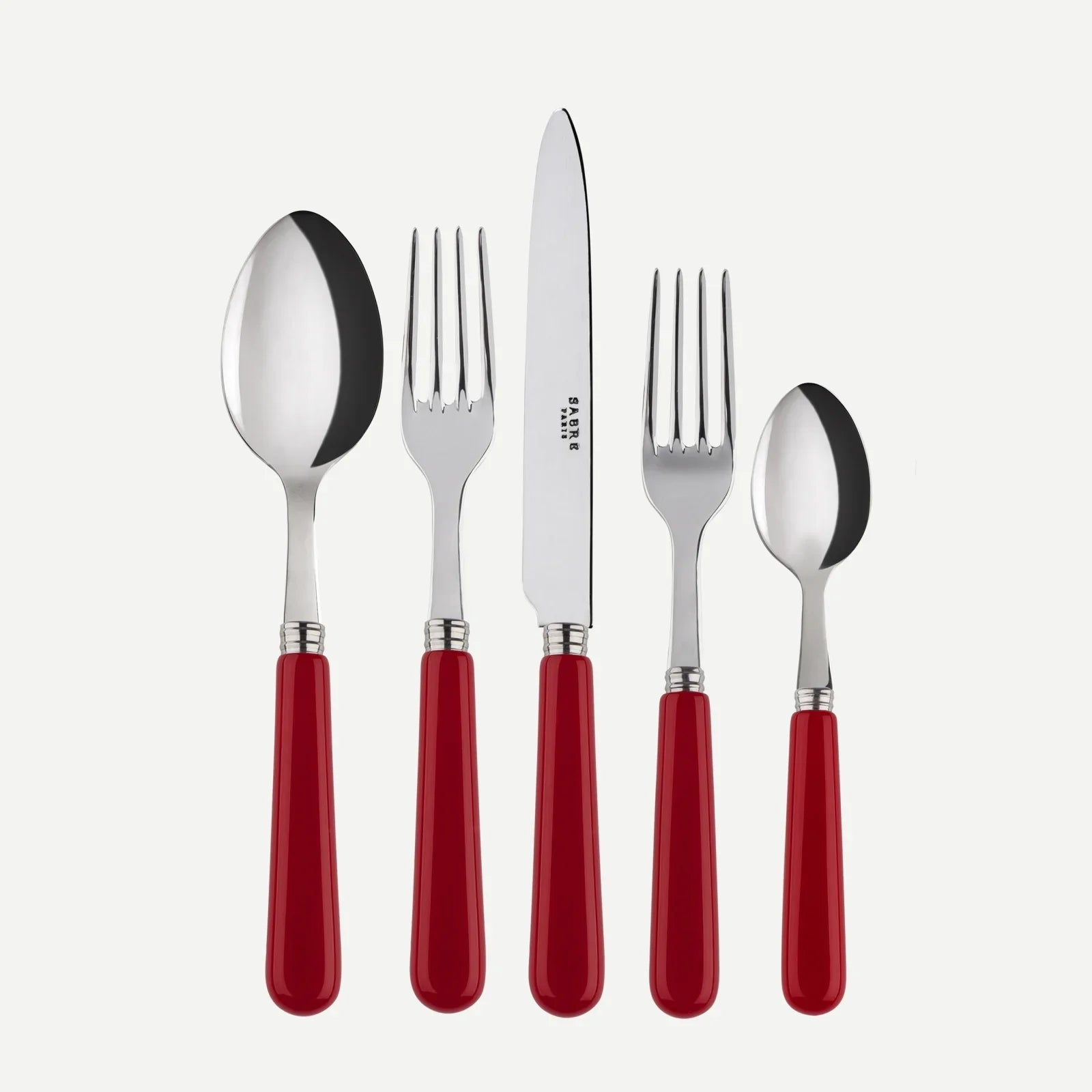 Sabre Bistro Red 5-Piece Flatware Setting