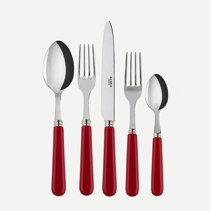 Sabre Bistro Red 5-Piece Flatware Setting