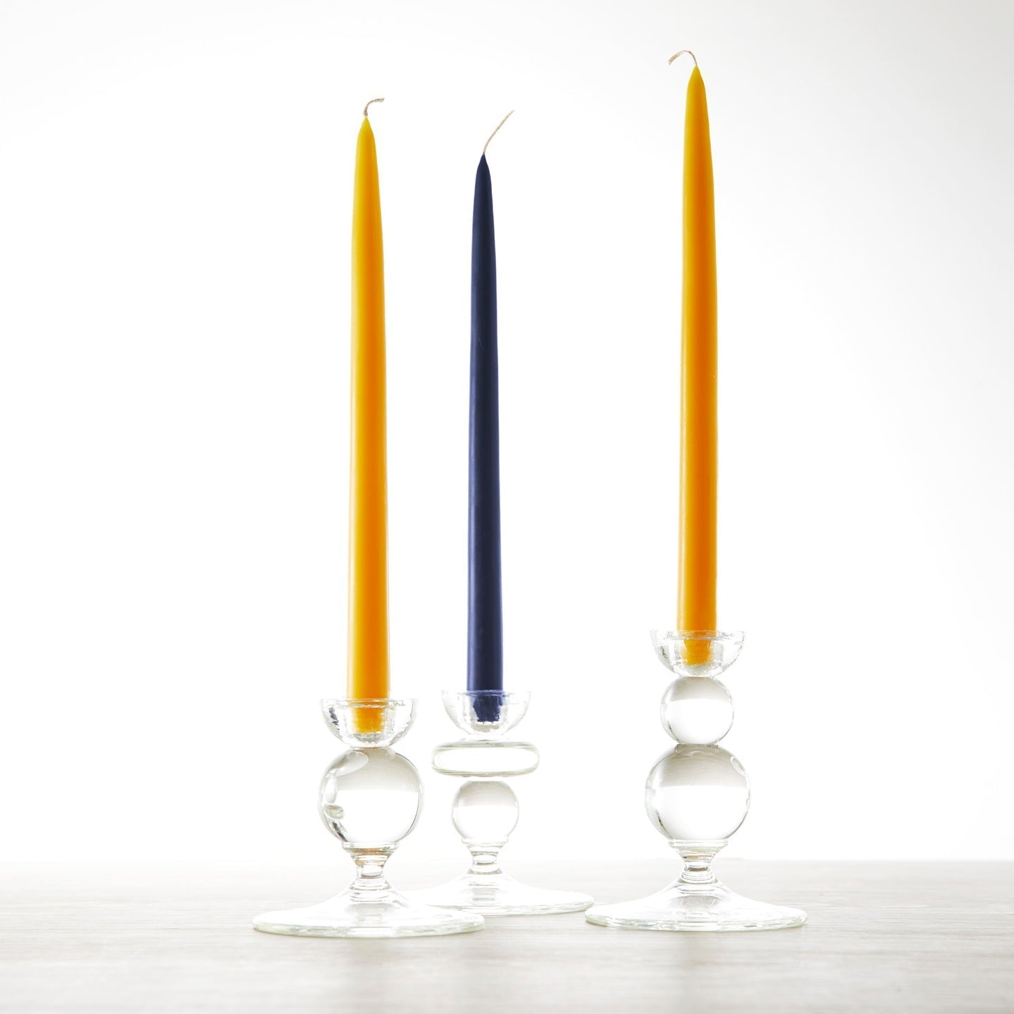  18" Marigold Taper Candles - Set Of 2