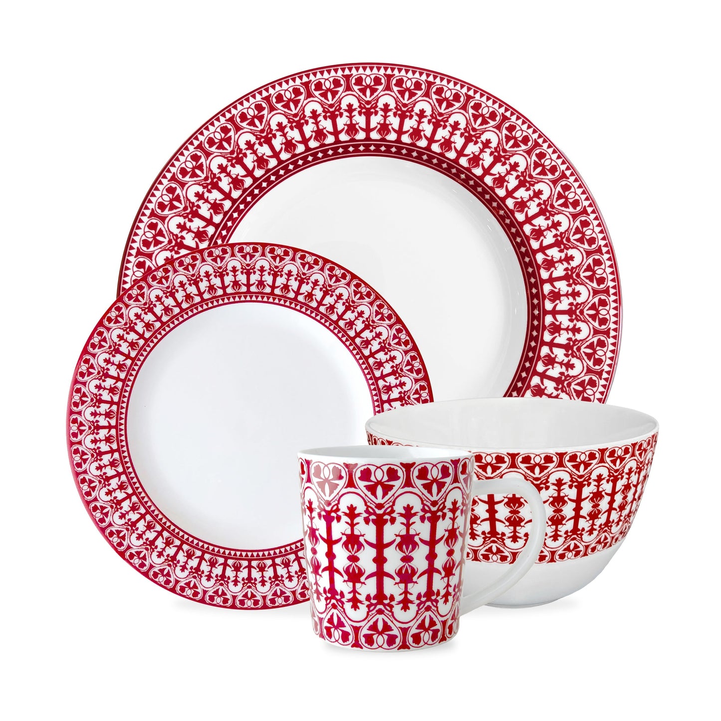  Casablanca Crimson 4-Piece Place Setting