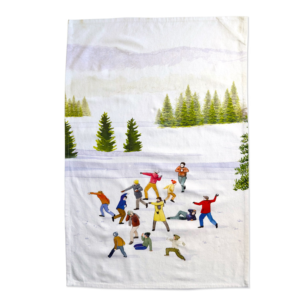  Caskata X Felix Doolittle Snowball Fun Kitchen Towels, Set Of 2